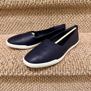 NIB ECCO Simpil Women's Leather Slip-On Sneaker Navy/ Marine Sz EU 37 / US 6-6.5